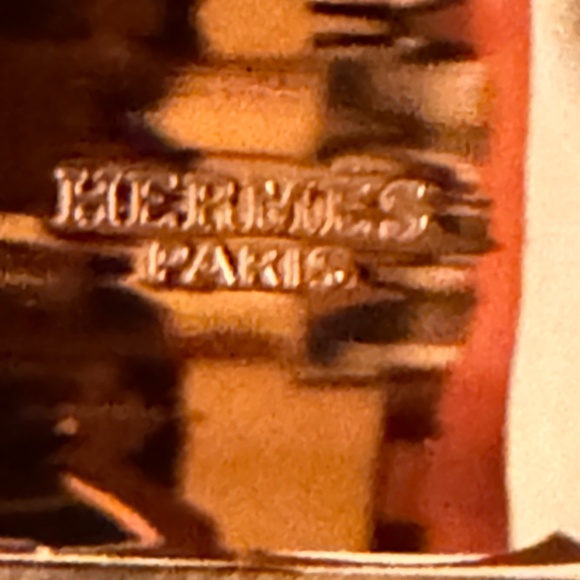 NEW HÈRMES Extra Wide Pink Enamel Rose Gold Plated H Clic Bracelet Bangel - Picture 6 of 16